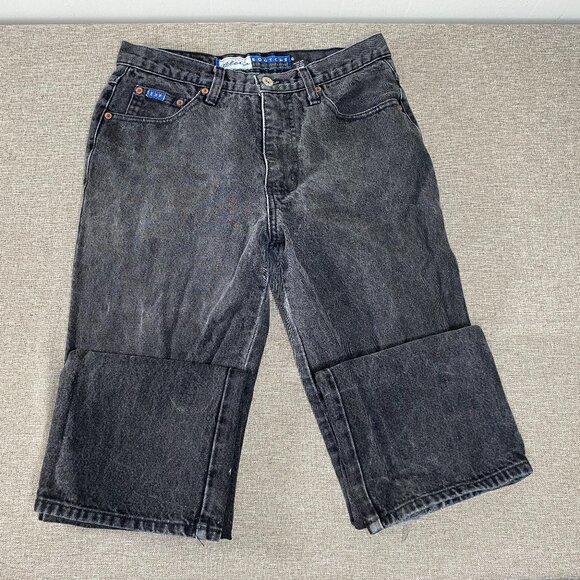 Vintage Express Bleus Bootcut Denim Jeans Women's 9/10 High Rise Black USA VTG - Picture 3 of 15